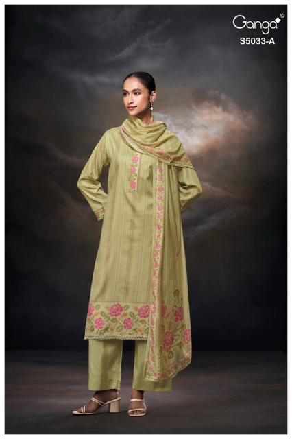 Ganga kenzie 5033 dress material wholesale with price